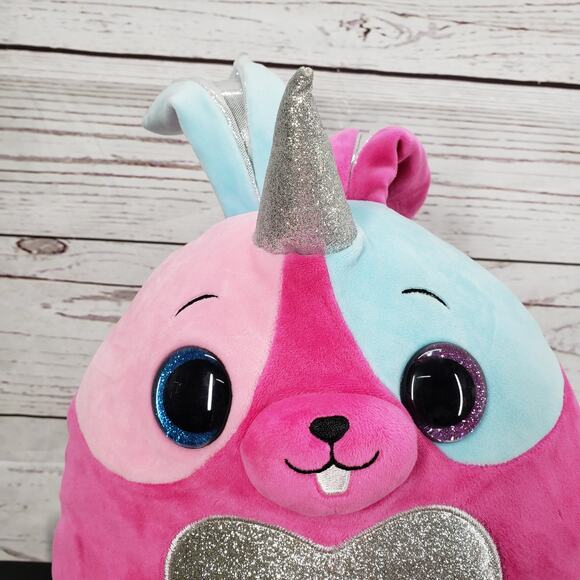 Zuru Rainbocorn Unicorn Winged Bunny Plush 15'' - Picture 3 of 11